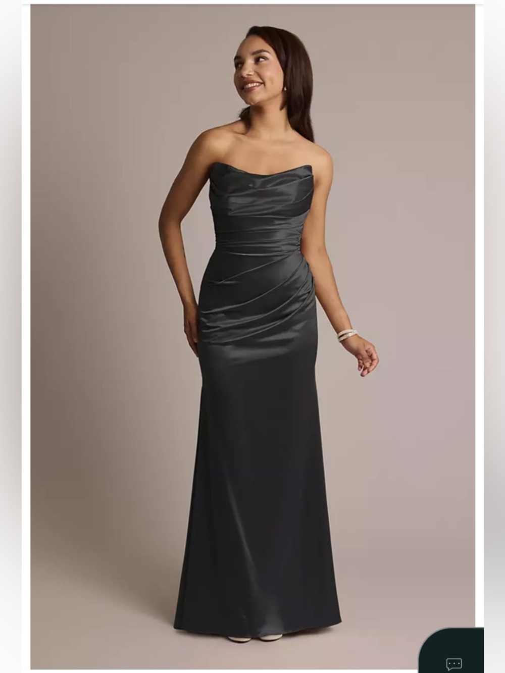 Sculpting Satin Strapless Mermaid Dress